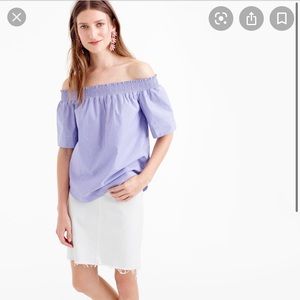 J crew blue stripe top